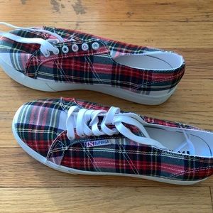 Plaid Platform Sneakers